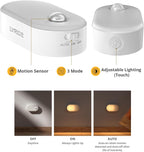 Luz nocturna de batería recargable con sensor de movimiento, paquete