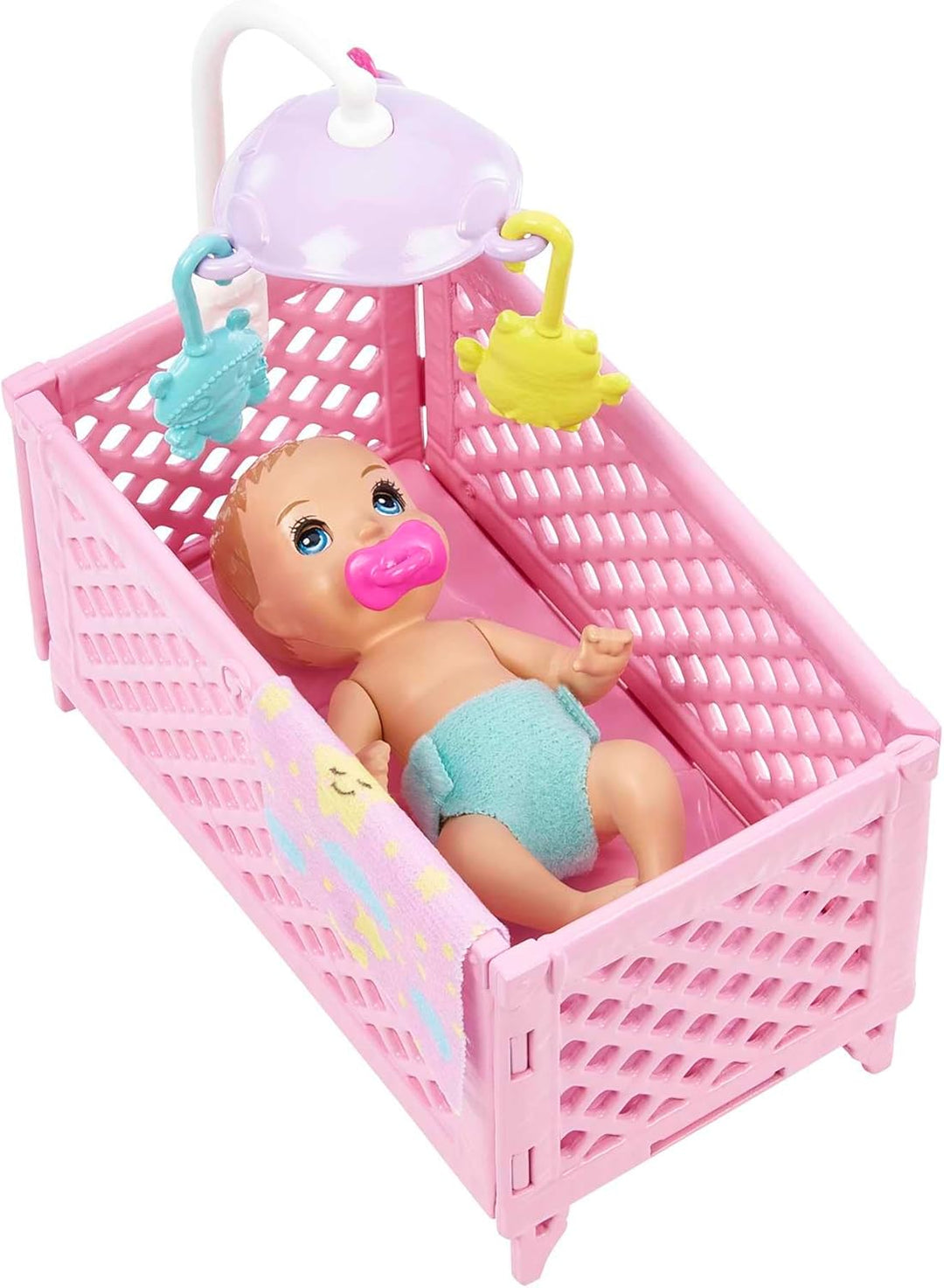 Barbie Skipper Babysitters Inc - Juego de juguete para cuna con muñ...