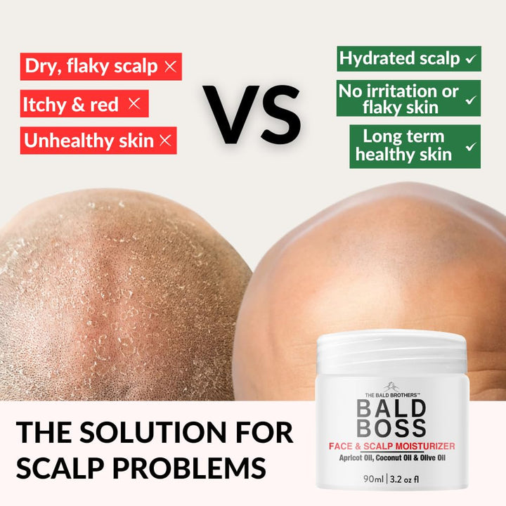 Cuidado diario para cabeza calva de Bald Brothers con aceite de sem...
