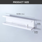 Soporte de secador de pelo para pared con diseño de 3 niveles y espacio para fijación con adhesivo o tornillos
