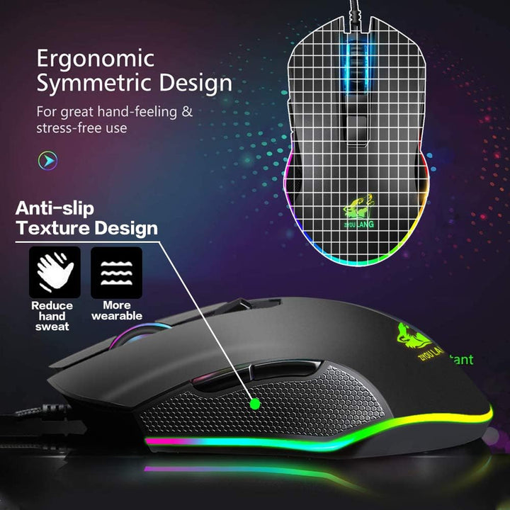 FELiCON Combo de teclado y mouse para juegos con una sola