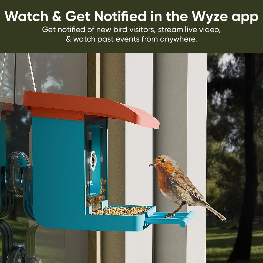 Wyze Bird Feeder - Funda para cámara con lente macro (azul)