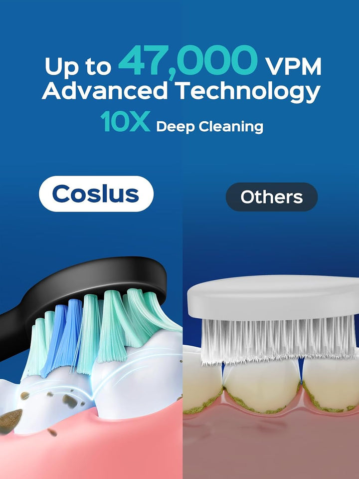 Cepillo de dientes eléctrico sónico COSLUS C40 para adultos, 47000V...