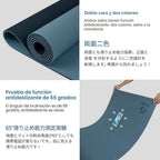 Tapete de yoga antideslizante, ecológico, con funda de transporte, tapete de yoga profesional para mujeres, tapete de entrenamiento para el hogar, pilates y ejercicios de piso