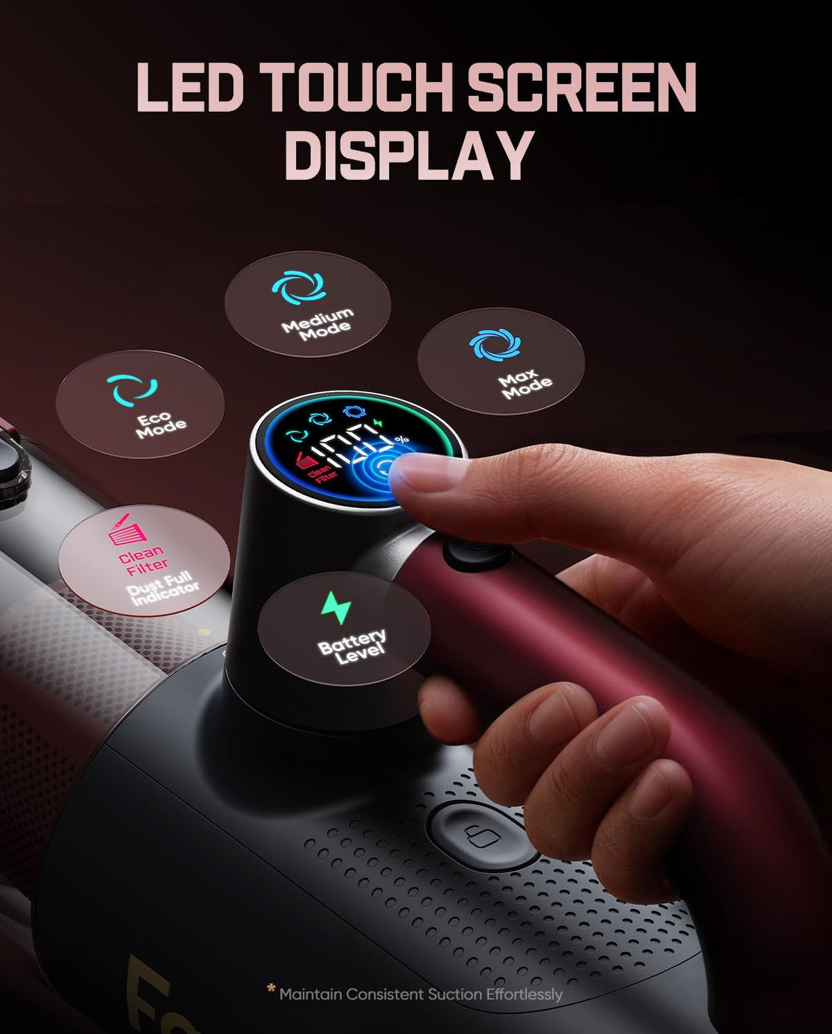 Fanttik Cruise V11 APEX - Aspiradora de mano inalámbrica, 4 en 1 para mascotas, mango giratorio AxLoop de 180°, pantalla táctil LED, 3 modos de succión para esquinas del hogar, sofás, grietas