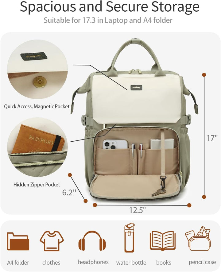 VANKANY Bolsa de libros para mujer, mochila para laptop, bolsas de...