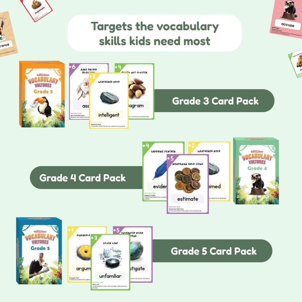 The Fidget Game Vocabulario Buitres, Juegos de palabras para niños de 8 a