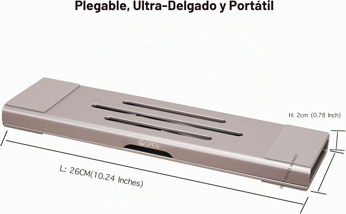 Psitek Soporte elevador plegable de aluminio 3 en 1 ajustable y ple...