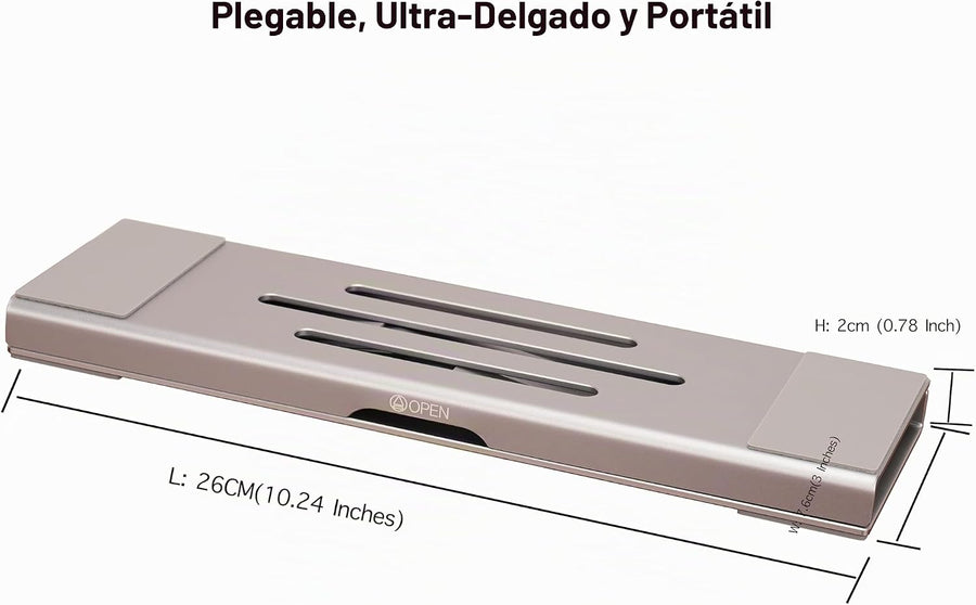 Psitek Soporte elevador plegable de aluminio 3 en 1 ajustable y ple...