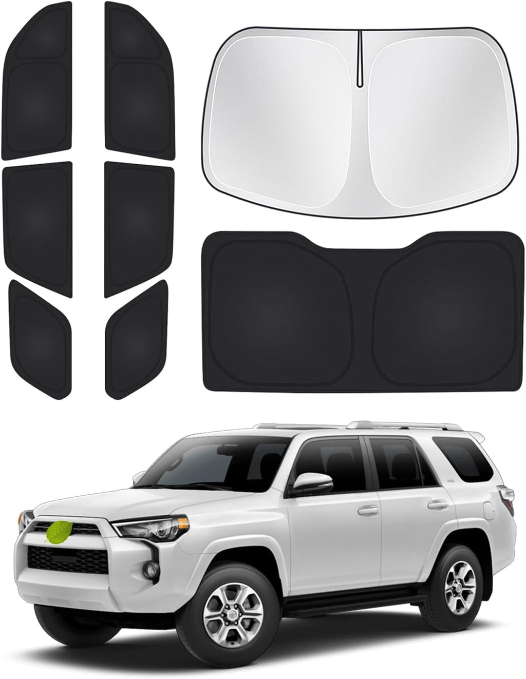 Persianas de ventana para Toyota 4Runner de 5ª generación 2010-2024, accesorios para parabrisas de ventana lateral y trasera, juego completo, protección de privacidad, camping, mantiene el vehículo fresco, color negro, 8 unidades