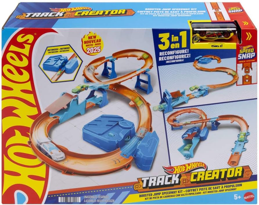 Hot Wheels Juego de pistas de coche de juguete caja de
