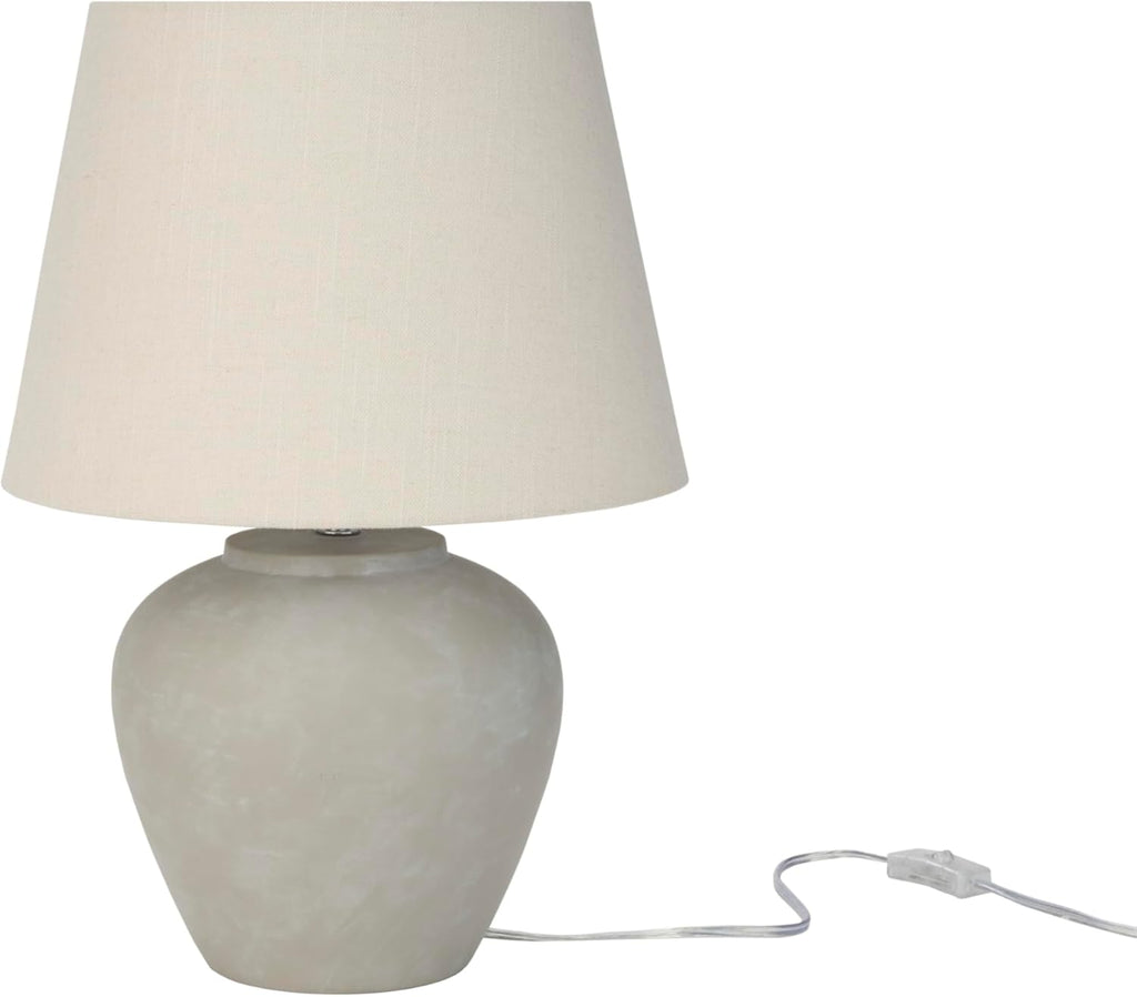 Lámpara Nourison Home - Lámpara de mesa de cerámica neutra de 20 pulgadas (beige claro) con pantalla de tela, lámpara de mesita de noche para dormitorio, sala de estar, entrada