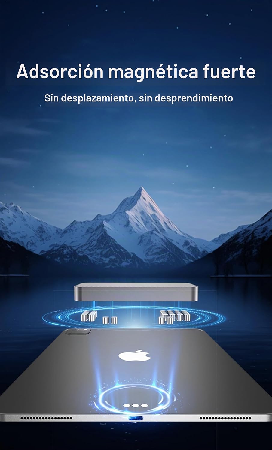 Cargador inalámbrico magnético para iPad Pro 11 (1st/2nd/3rd/4th) y iPad Air 11 (M2/M3) y iPad Air 10.9, conector inteligente de carga rápida de 18 W, almohadilla de carga inalámbrica de aleación con