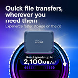 Crucial X10 SSD portátil de 8 TB, hasta 2,100 MB\/s, USB 3.2 USB-C,...