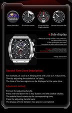 OLEVS Relojes para Hombre Casual Lujo Cara Grande Cronógrafo Multifuncional Relojes de Hombre Correa de Silicona/Nylon Duradera 3 ATM Resistente al Agua Reloj de Hombre Fecha Fase Lunar Reloj
