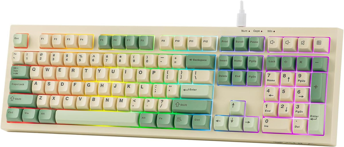 MechLands Aula S102 - Teclado de membrana para juegos con teclado n...
