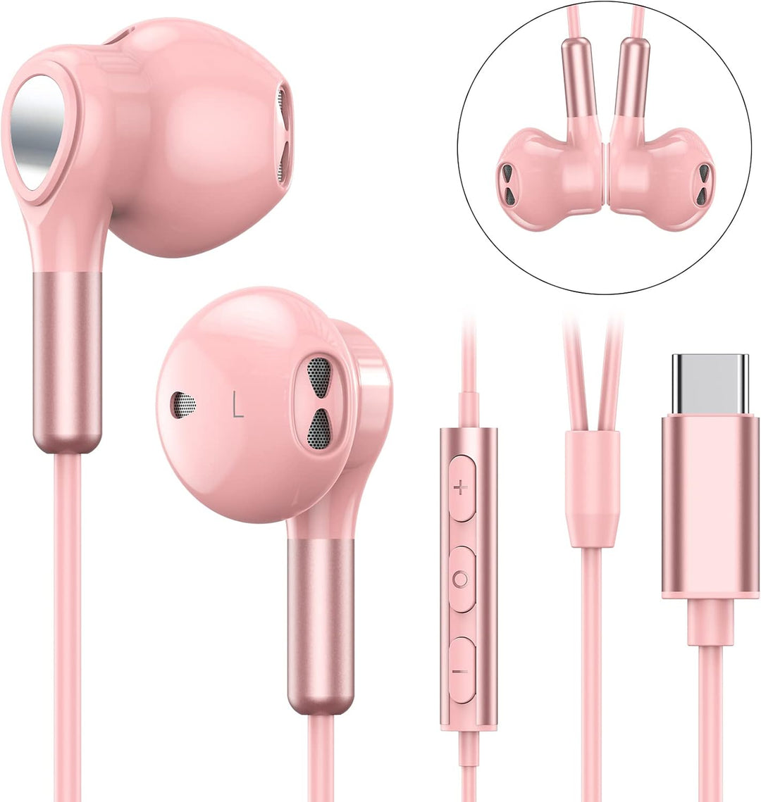 Auriculares USB C para Samsung Galaxy S24 S23 Ultra S22 S21 FE S20...