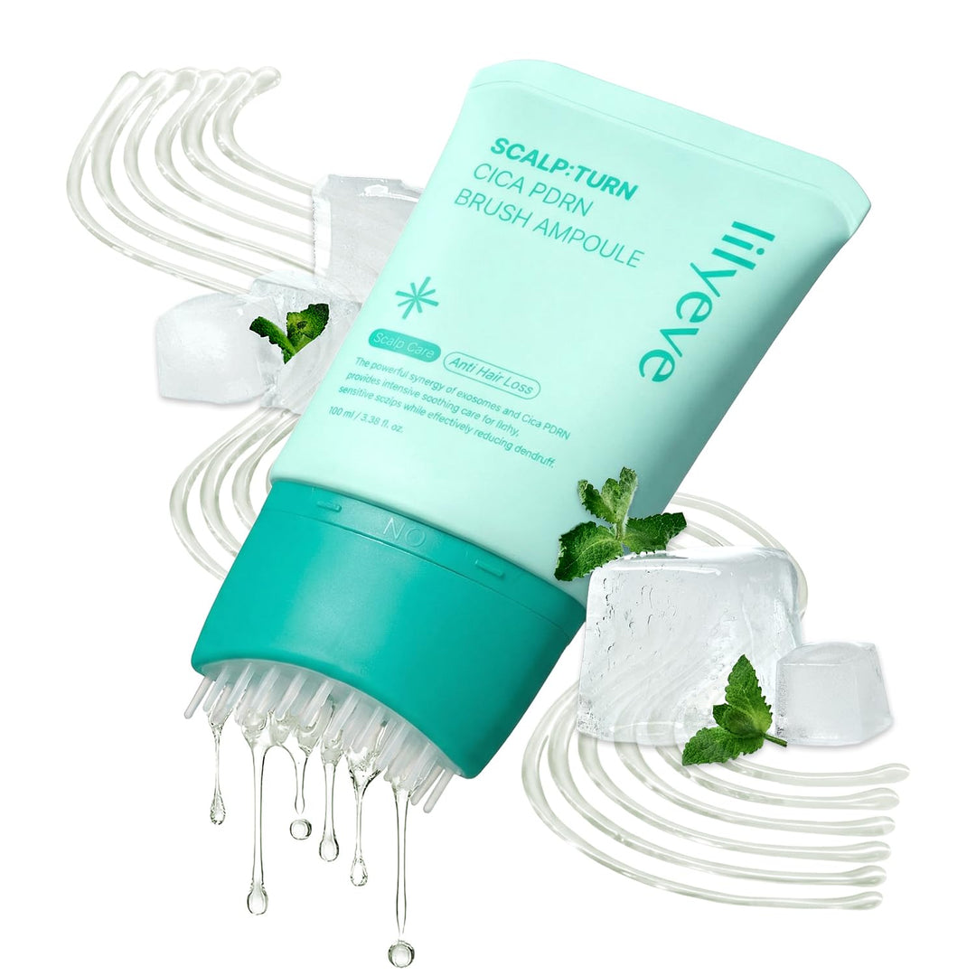 lilyeve SCALPTURN Cica PDRN Suero para Cuero Cabelludo con Cepillo...
