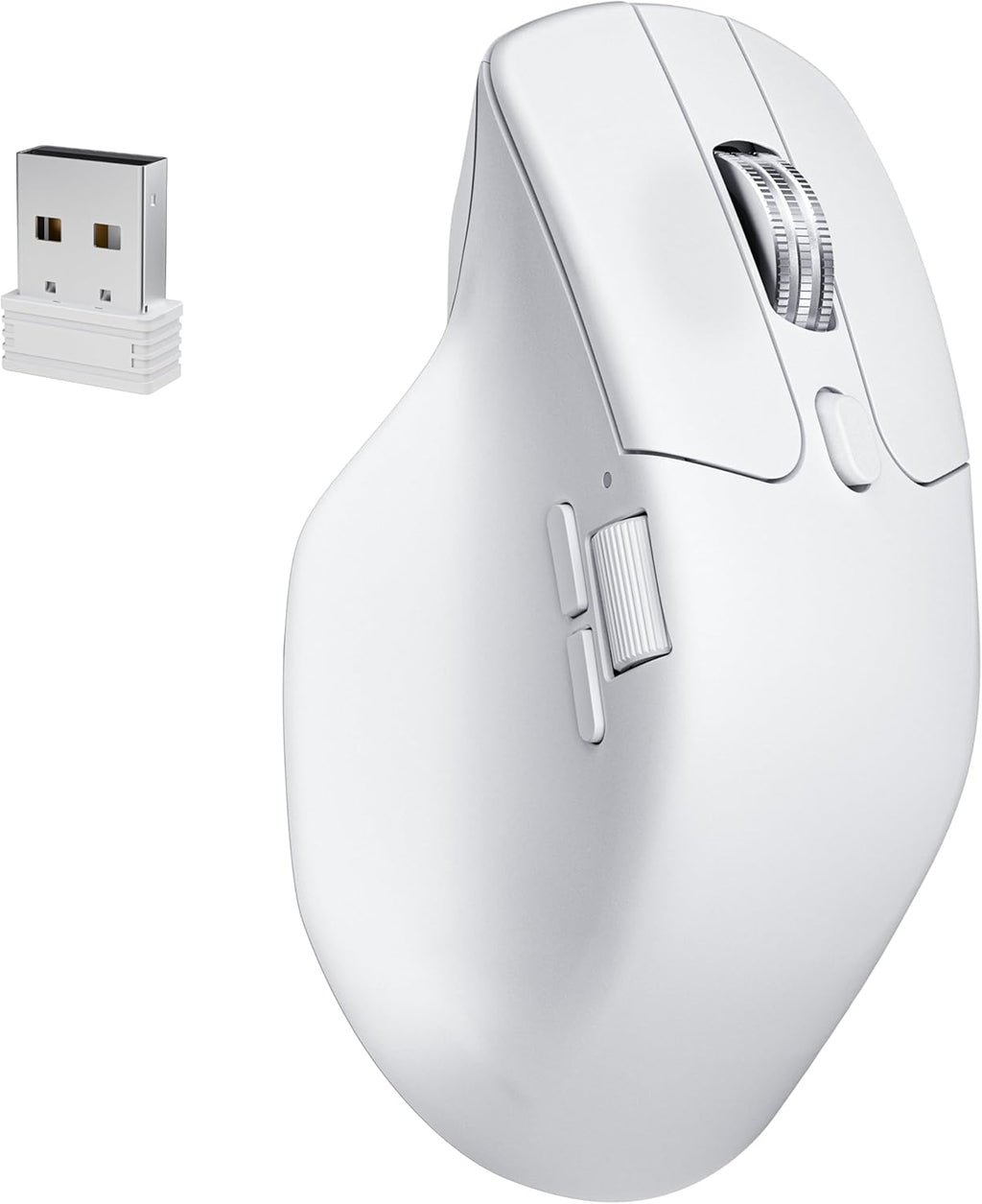 Keychron Ratón inalámbrico para juegos M6 8K, 2.4G/Bluetooth/cableado, sensor PixArt 3950, sondeo de 8000Hz, clics silenciosos, 5 perfiles de memoria integrados para Plug & Play, programable para Mac