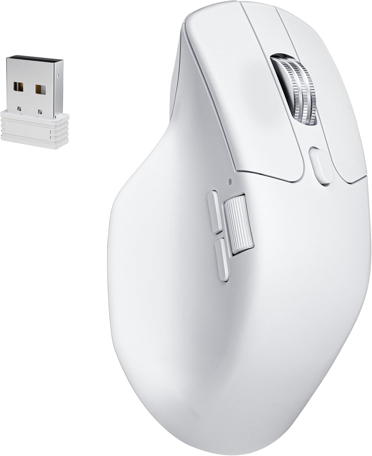 Keychron Ratón inalámbrico para juegos M6 8K, 2.4G/Bluetooth/cableado, sensor PixArt 3950, sondeo de 8000Hz, clics silenciosos, 5 perfiles de memoria integrados para Plug & Play, programable para Mac