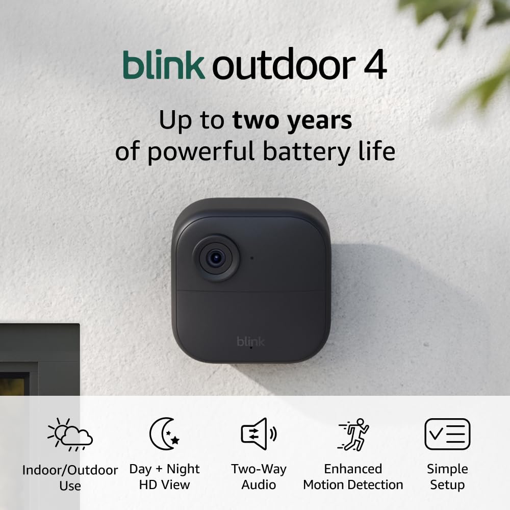 Blink Outdoor 4 Cámara de seguridad sin cables dos años de