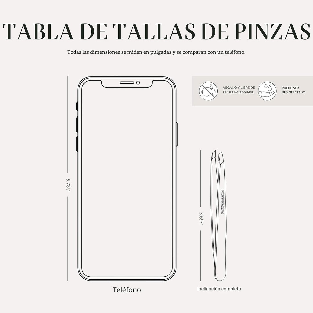 Tweezerman - Pinza inclinadas para cejas de acero inoxidable