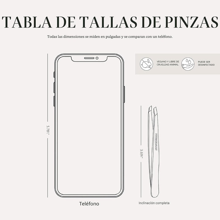 Tweezerman - Pinza inclinadas para cejas de acero inoxidable