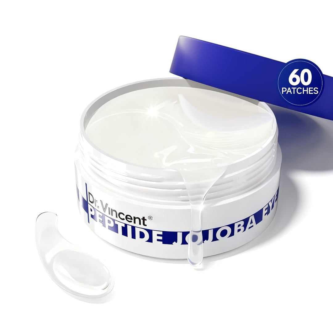 Dr Vincent Peptide Jojoba parches debajo de los ojos, máscara de co...
