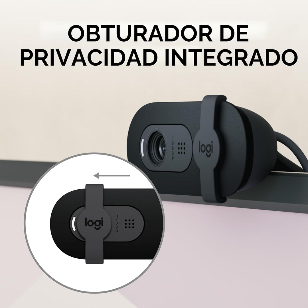 Logitech Brio 101 Full HD 1080p Webcam para reuniones, transmisión,...