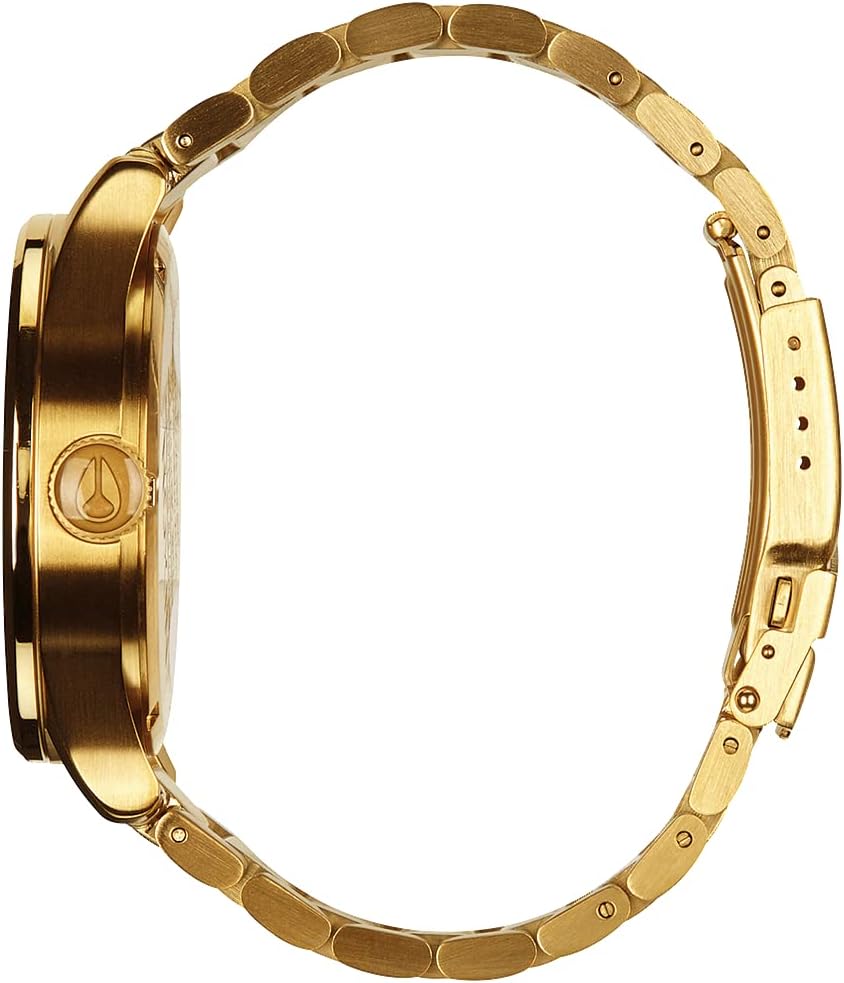 NIXON Sentry SS A356 - Reloj analógico clásico resistente al agua de 100 m para hombre (cártula de reloj de 42 mm, correa de acero inoxidable de 23 mm-20 mm)