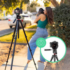 Joby Trípode compacto avanzado para cámara con cabezal de 3 vías, fijación universal de liberación rápida de ¼ a 20 pulgadas y bolsa de transporte, para CSC, DSLR, cámara sin espejo, Smartphone