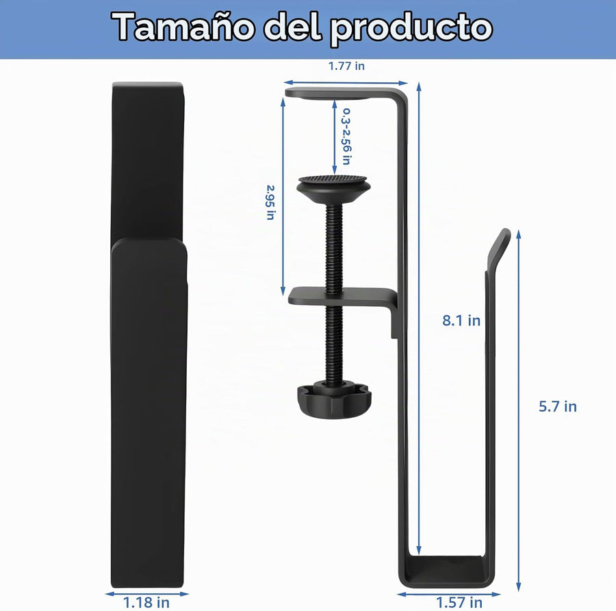 LUKETURE Soporte lateral ajustable para laptop, soporte para portát...