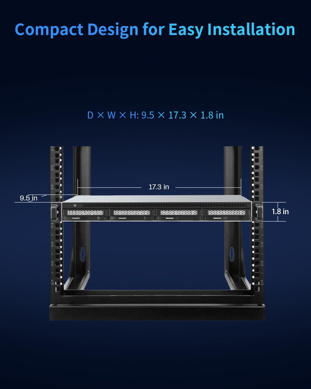 TERRAMASTER Carcasa para disco duro D4-320U - 4Bay 1U Montaje en ra...