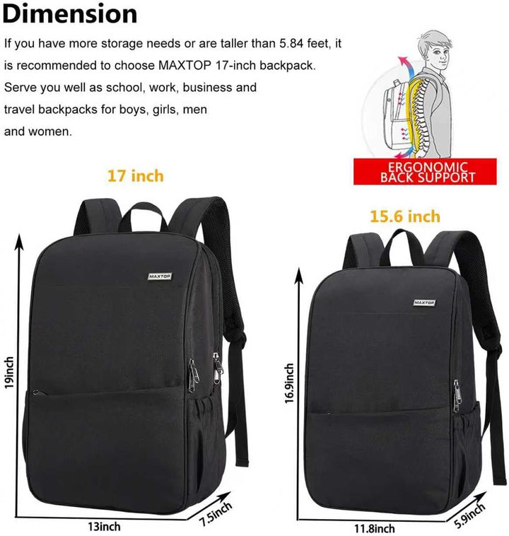 MAXTOP Mochila para computadora portátil de viaje, mochilas de nego...