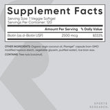 Sports Research Suplemento de biotina vegana extra fuerte (vitamina...