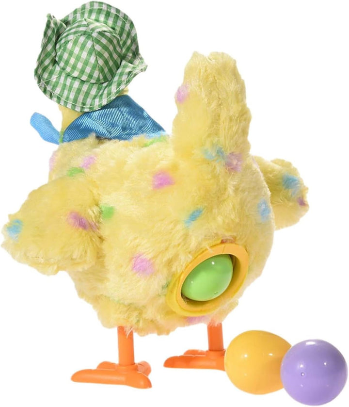 NASSMOSSE Peluche de pollo poniendo huevos de juguete