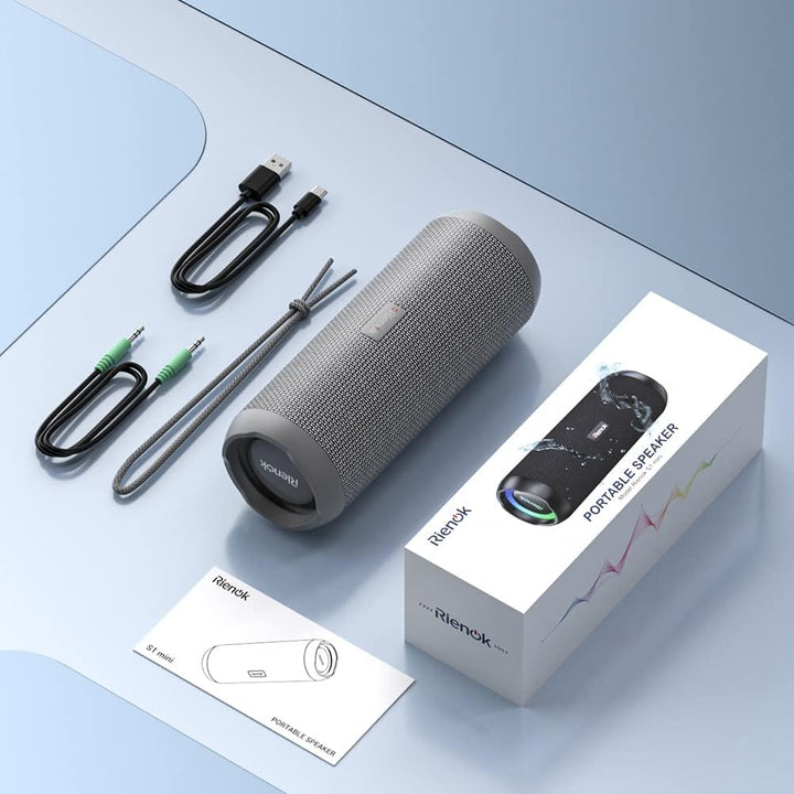 RIENOK - Bocina Bluetooth 30W portátil con emparejamiento dual, son...