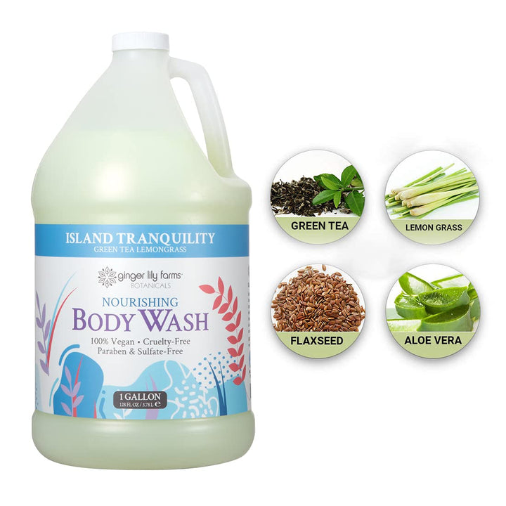 Ginger Lily Farms Botanicals - Jabón corporal nutritivo, Island Tra...