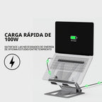 Estación de acoplamiento portátil de 360° con concentrador USB C