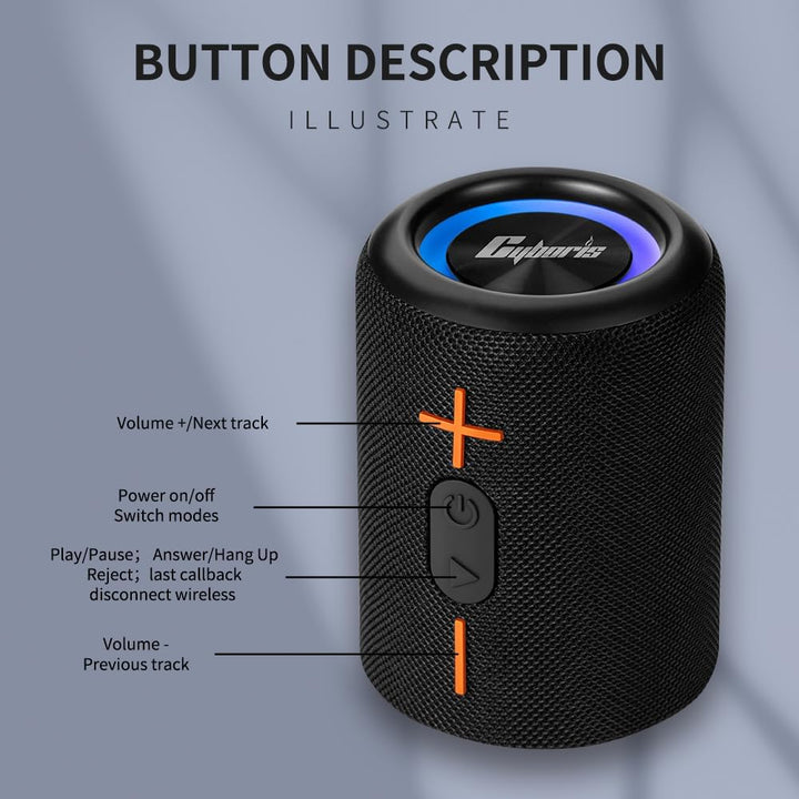 CYBORIS 2 en 1 Altavoz Bluetooth Portátil Separable, Altavoz Inalám...