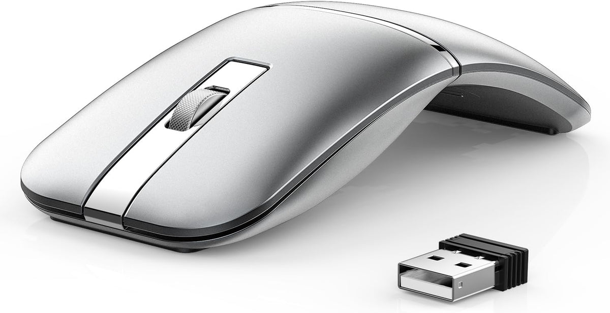 Ratón inalámbrico Bluetooth de arco plegable para viajes, modelo du...