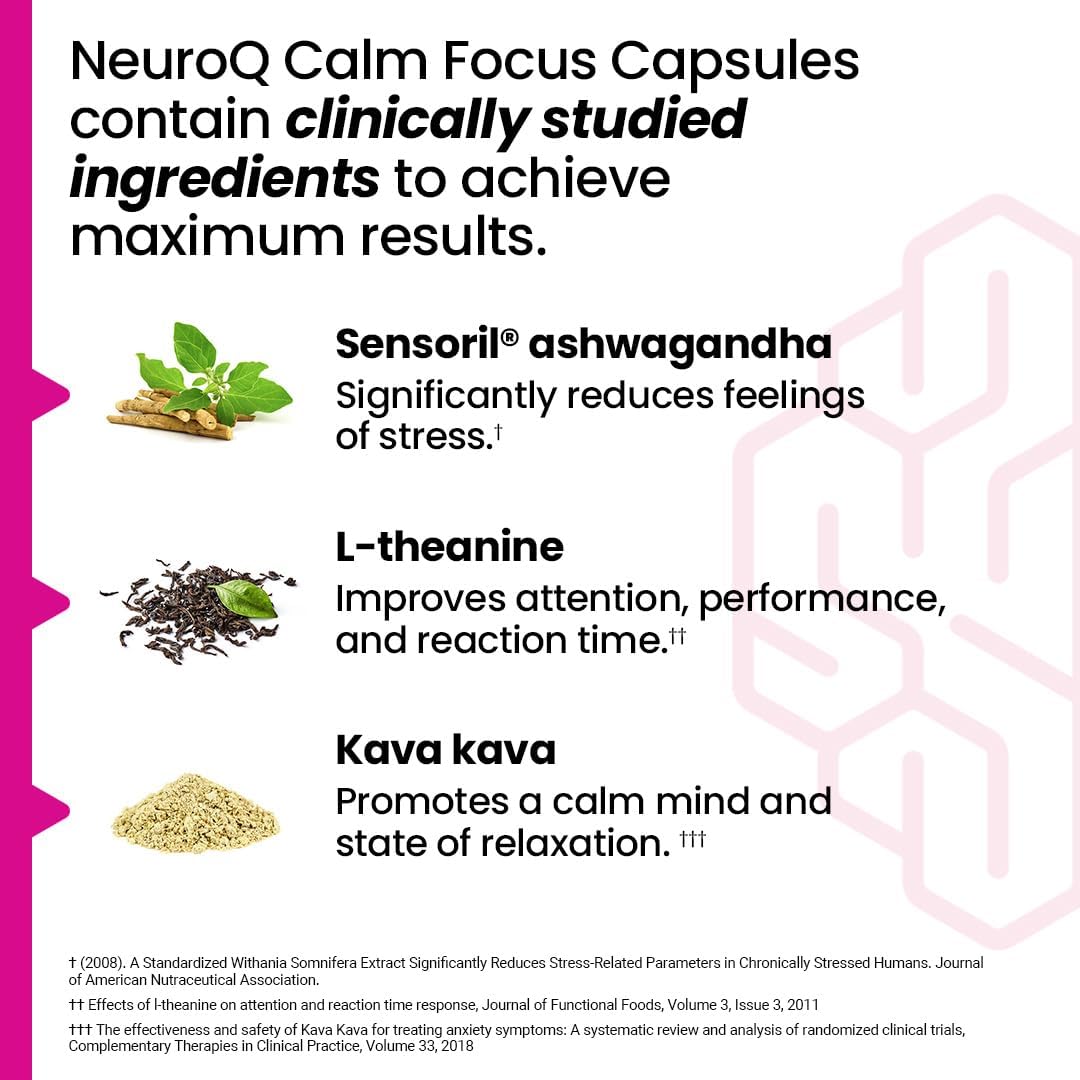 LifeSeasons NeuroQ Cápsulas de enfoque calmado - Suplemento para al...