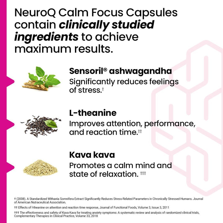LifeSeasons NeuroQ Cápsulas de enfoque calmado - Suplemento para al...