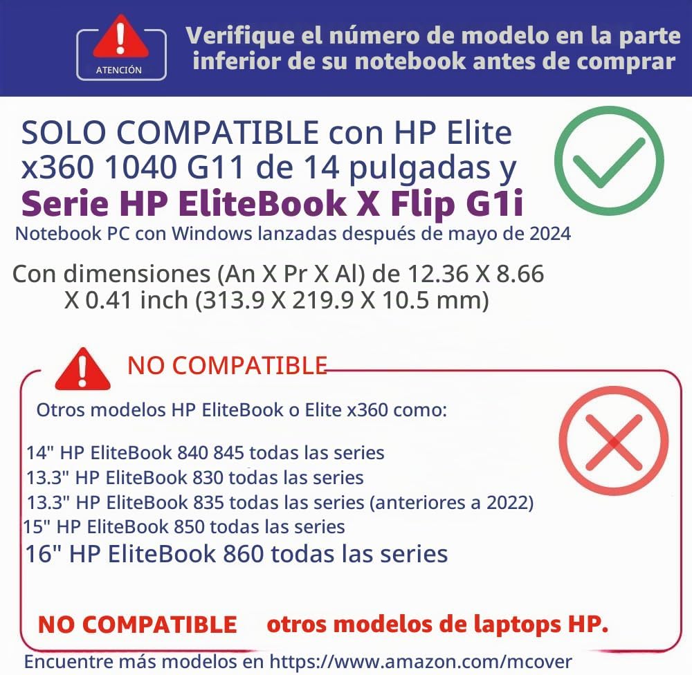 mCover Funda solo compatible con portátiles Windows 2024 ~ 2025 de...