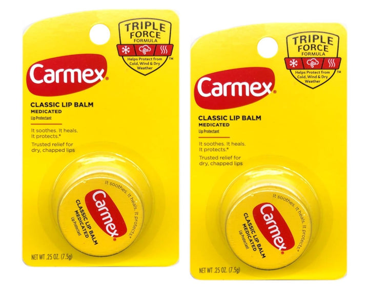 Carmex Bálsamo labial clásico medicado, 0.25 oz (paquete de 2)