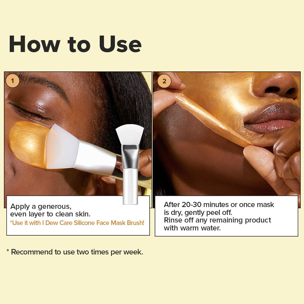 I DEW CARE Máscara Facial Peel-off - Gold Kitten | Oro 24K, Extract...