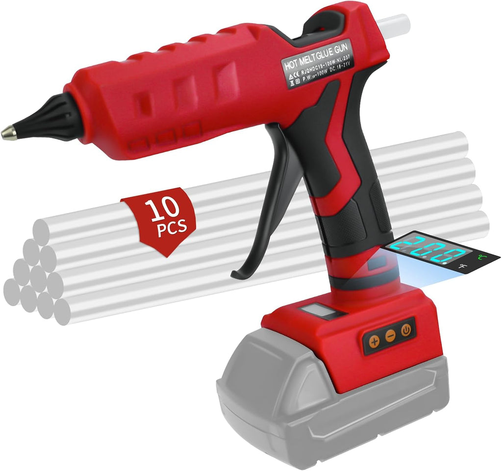 Pistola de pegamento caliente inalámbrica para batería Milwaukee de 18 V