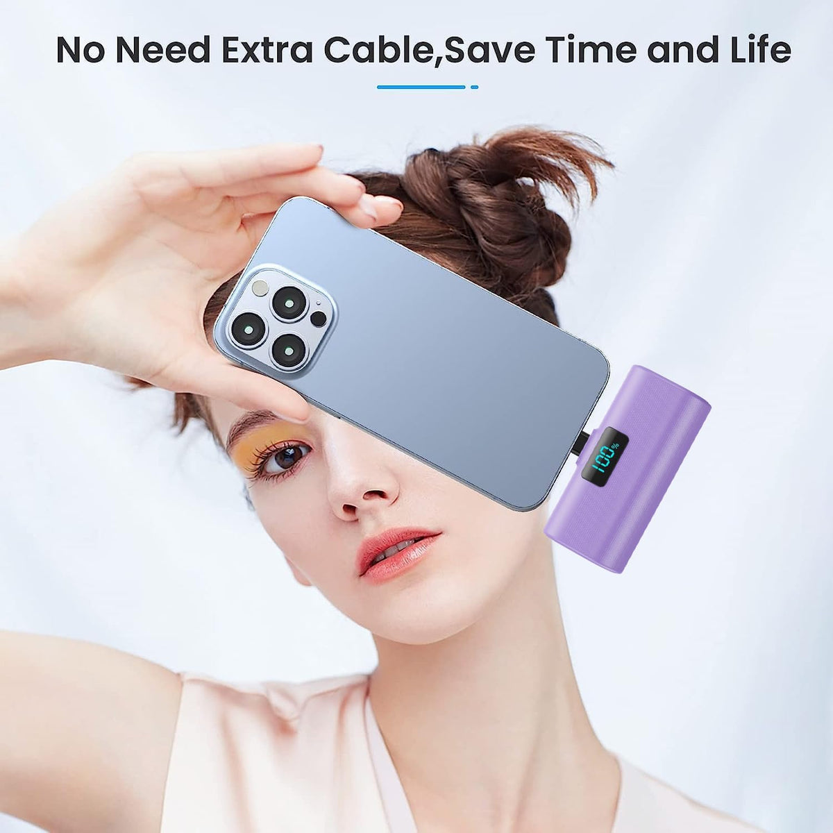 Cargador portátil mini para iPhone 17\/16, Batería externa PD USB C...