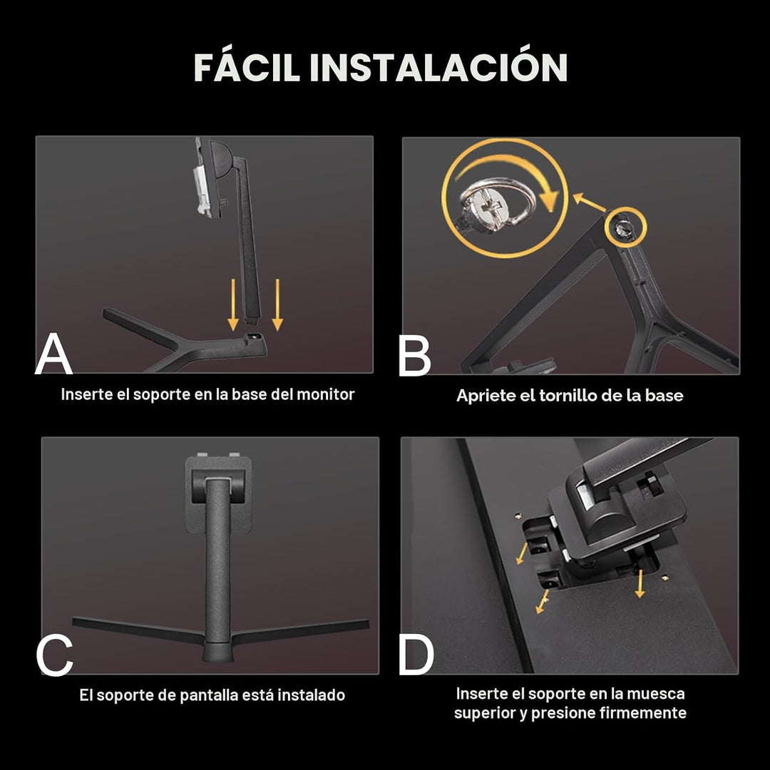 CRUA Monitor curvo para juegos FHD 240Hz de 24 pulgadas, 2800R, Fre...