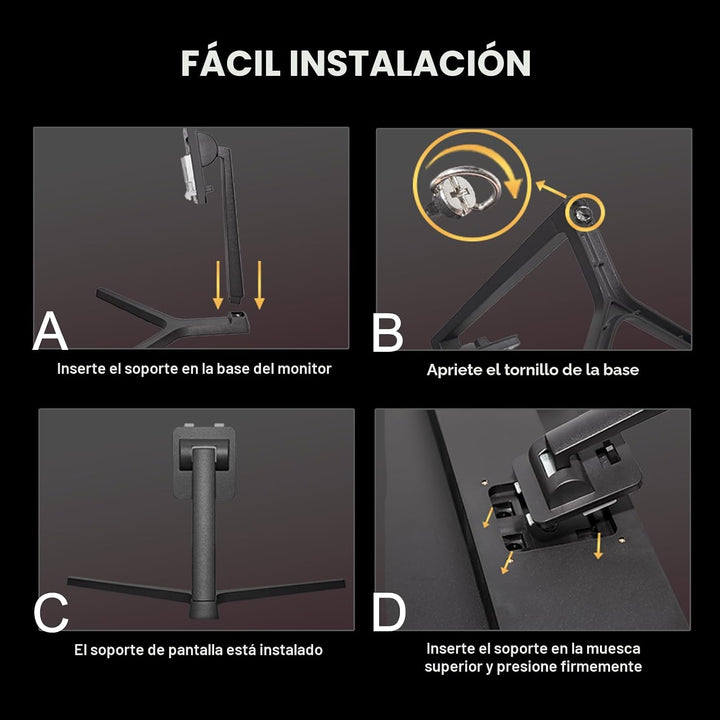 CRUA Monitor curvo para juegos FHD 240Hz de 24 pulgadas, 2800R, Fre...